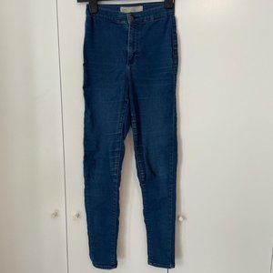 Topshop Petite Womens Blue Jeans